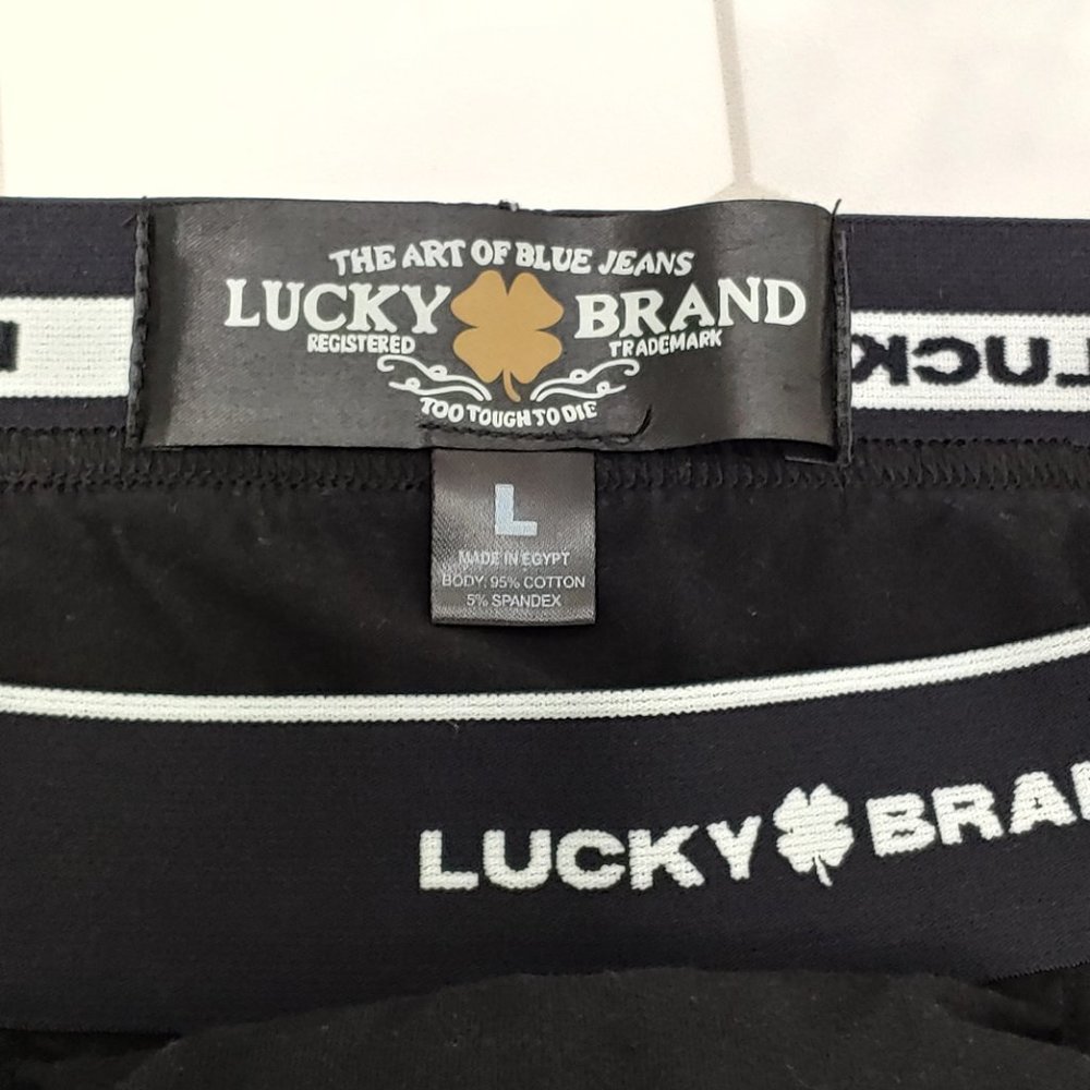 Excellent Used Condition Men's LUCKY ☘️ BRAND Black Boxer Briefs Size Large. - Picture 9 of 10